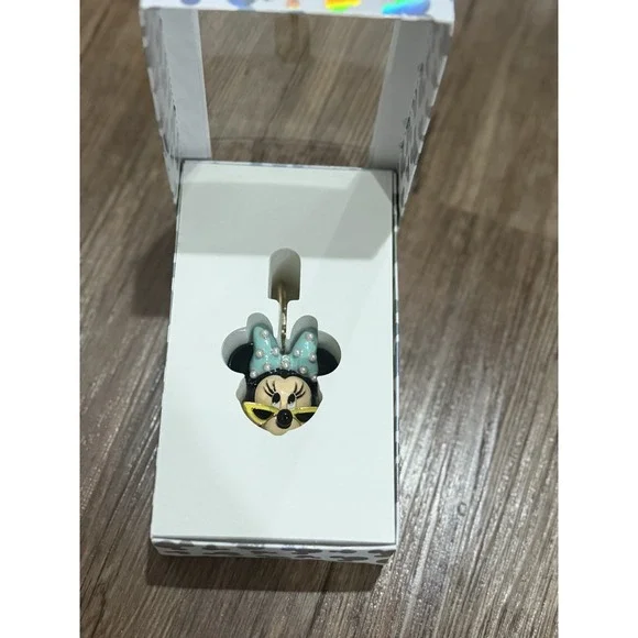 Disney Baublebar Minnie Mouse Enamel Bag Charm Pool Party Head NIB‎